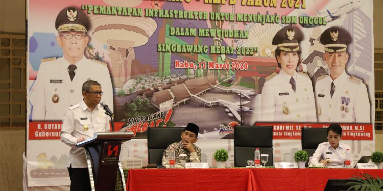 Gubernur Sutarmidji saat di Musrenbang RKPD Singkawang 2021