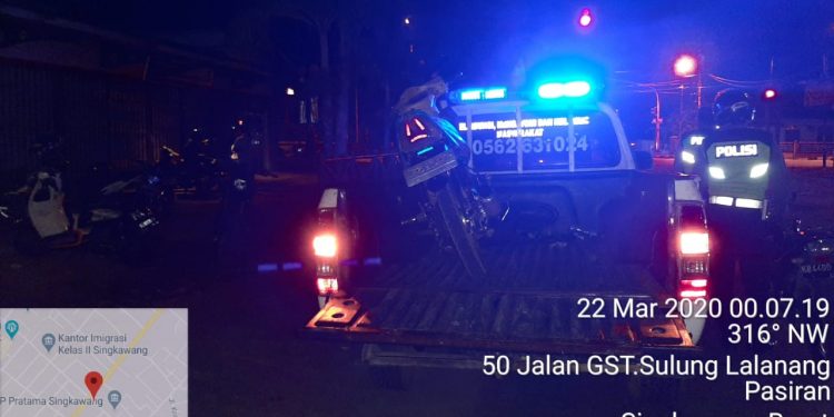 Sepedamotor Pembalap Liar Diamankan Jajaran Satlantas Polres Singkawang