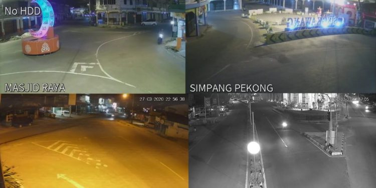 Jalanan Kota Singkawang Lengang