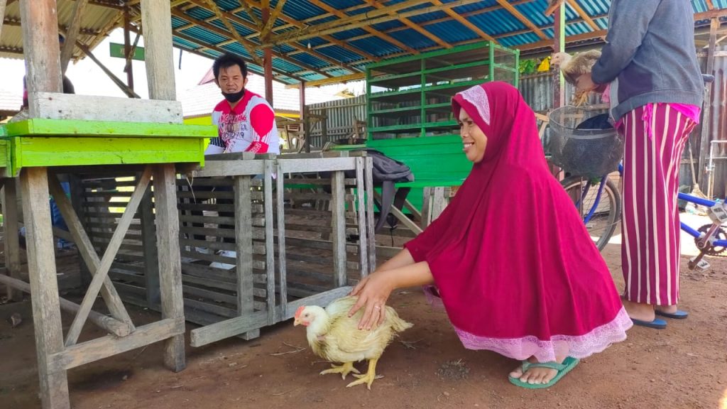 Relawan Siingkawang Peduli Covid-19 Bagikan Ayam