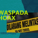 Waspada Penyesatan Informasi Lokasi Karantina