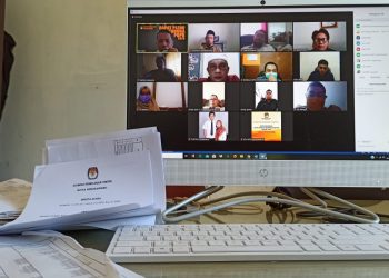 rapat daring KPU Singkawang