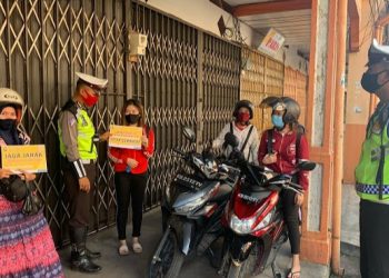 Satlantas Polres Singkawang Gencarkan Sosialisasi Protokol Kesehatan