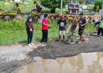 Perbaikan Jalan Gunakan Dana CSR