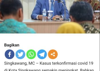 Tulisan di media center diskominfo kota singkawang