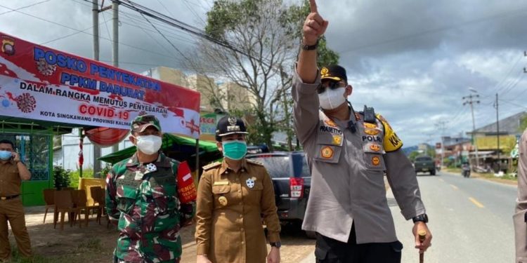 Penyekatan di Tiga Titik Kota Singkawang